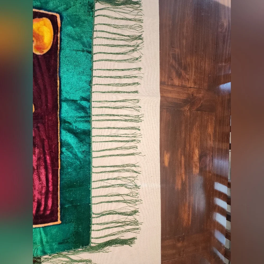 Vintage Velvet Piano Scarf Tablecloth Tapestry 35x32